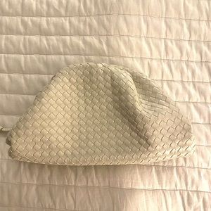 Woven Pouch Clutch Bag- Cream color, New With Tags